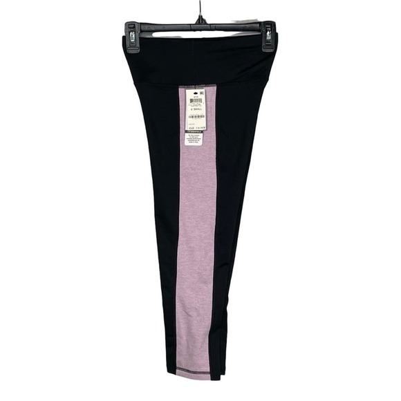 Ideology Women's Essentials Colorblocked Cropped Leggings black, purple  xs - Picture 1 of 10